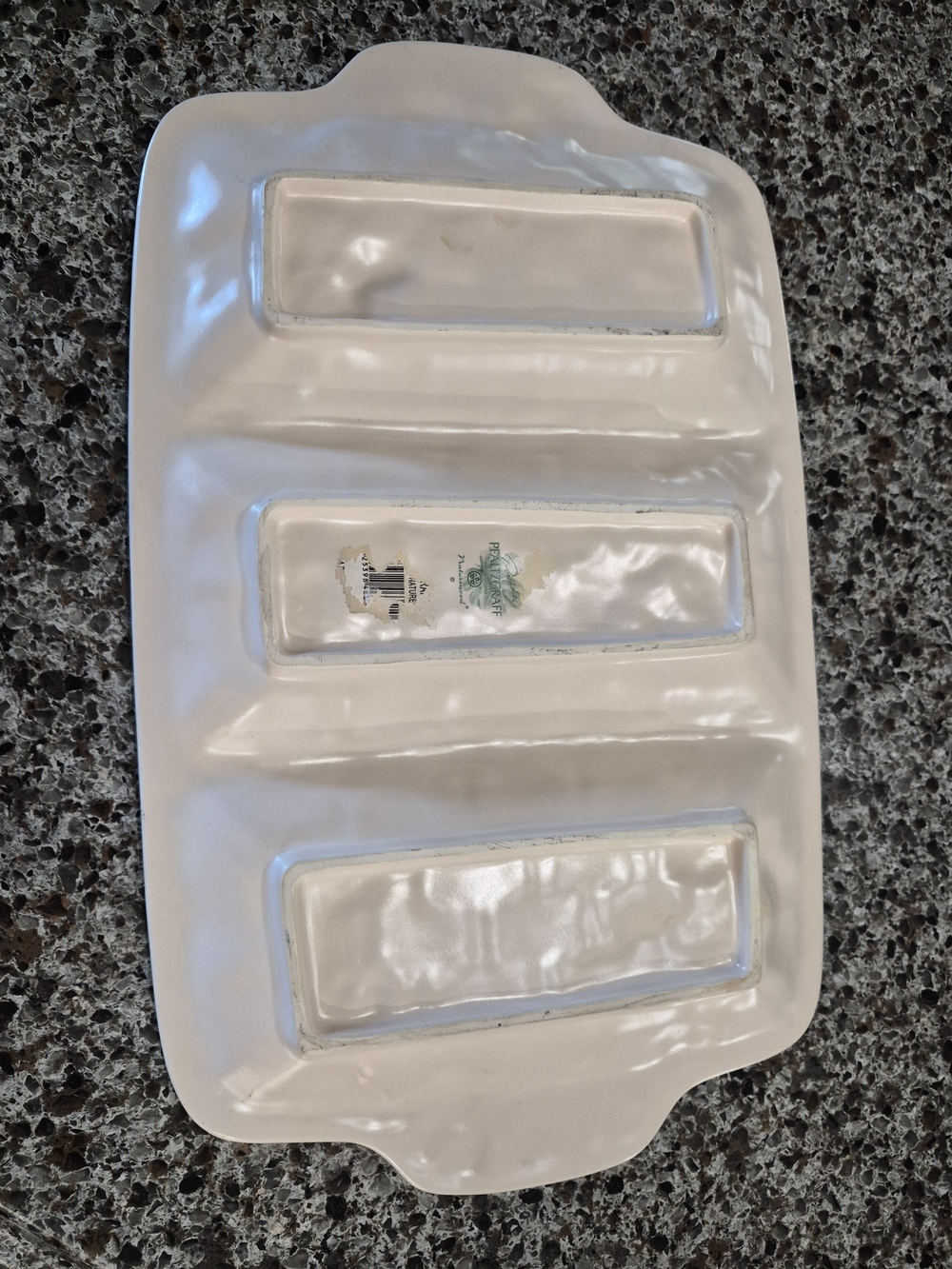 Pfaltzgraff Naturewood Oval Platter in Cream and Green Mark - Picture 3 of 16